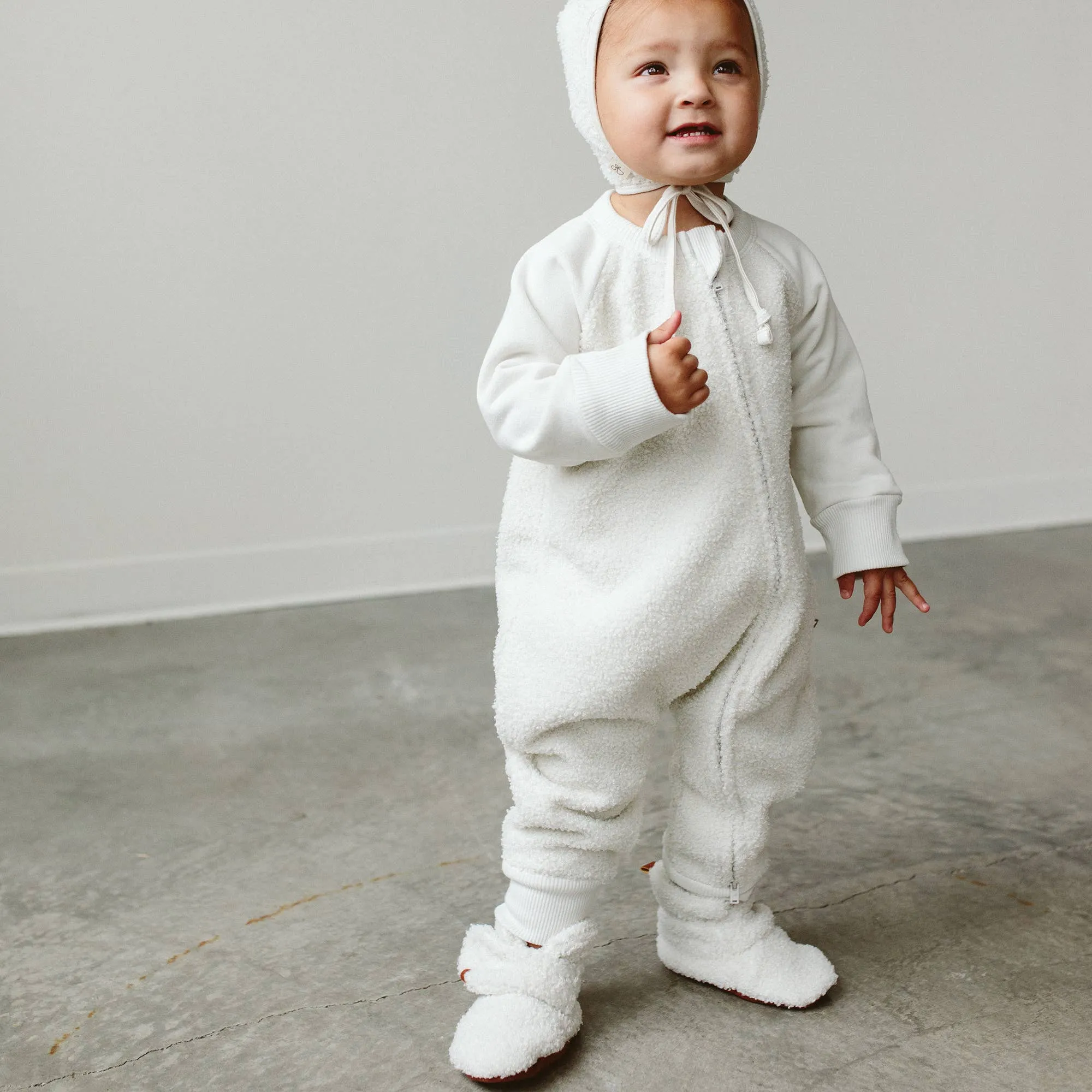 Sherpa Baby Stay-On Boots - Alabaster