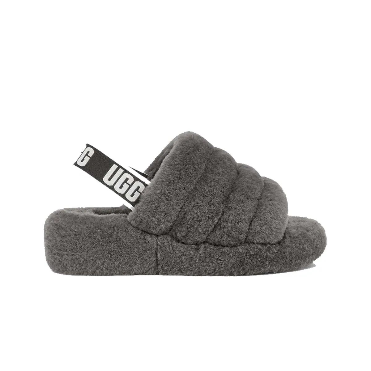 UGG Womens Fluff Yeah Slippers 1095119-CHRC Charcoal