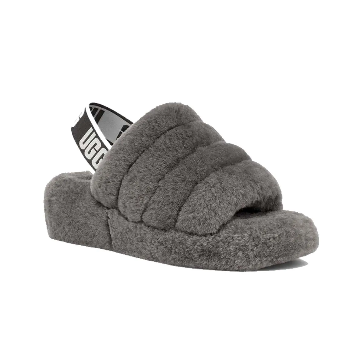 UGG Womens Fluff Yeah Slippers 1095119-CHRC Charcoal