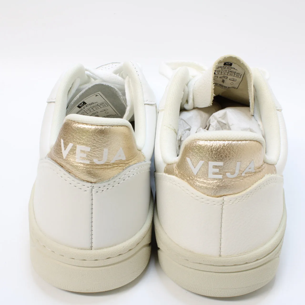 Veja V10 White Rose Gold F Uk Size 4