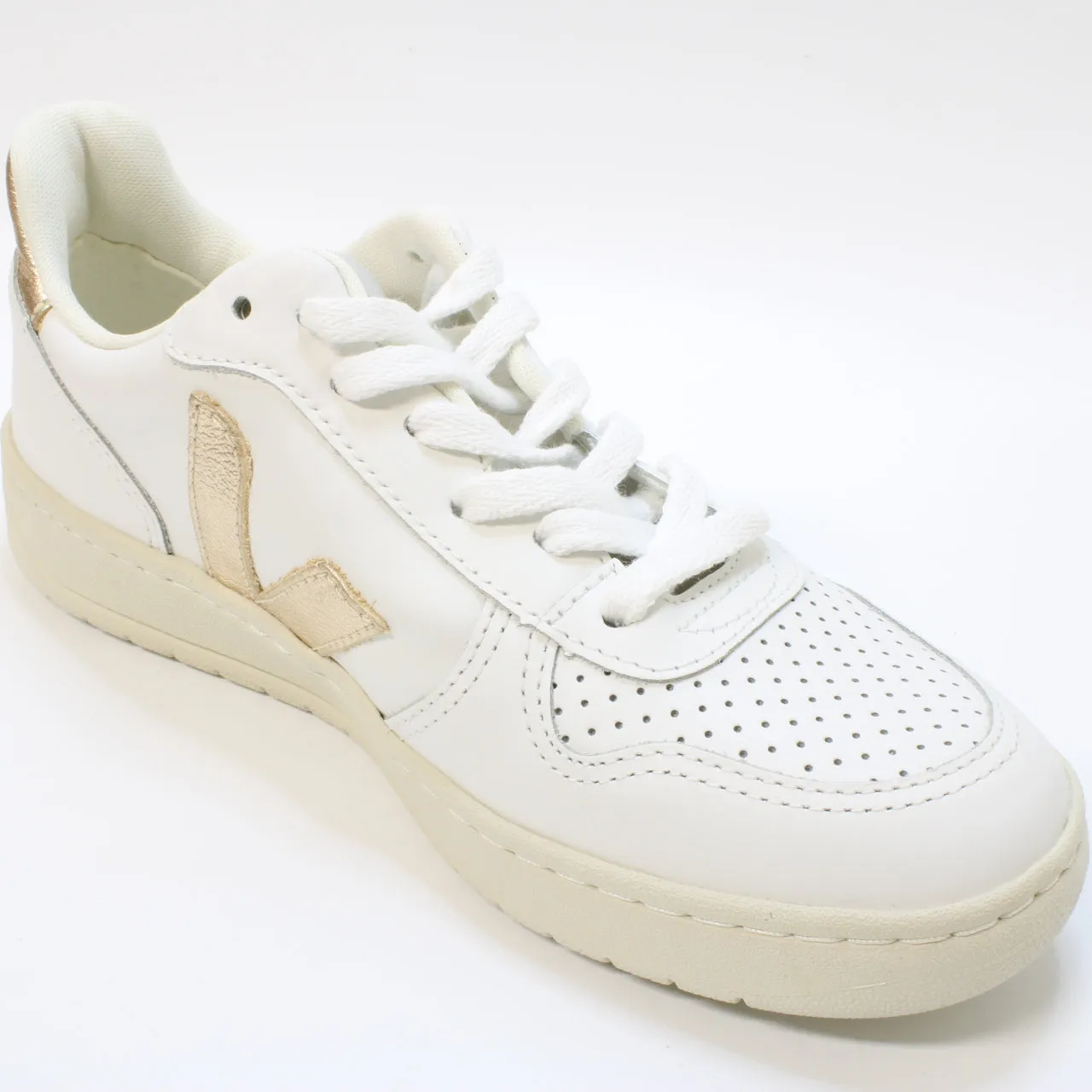 Veja V10 White Rose Gold F Uk Size 4