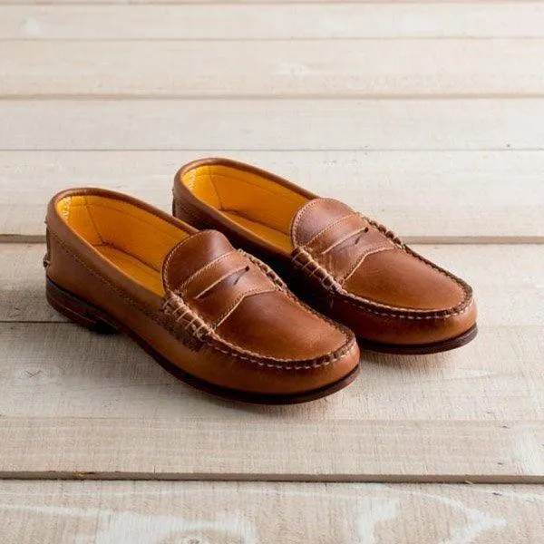 Women Vintage Slip On Loafers Low Heel PU Leather Loafers