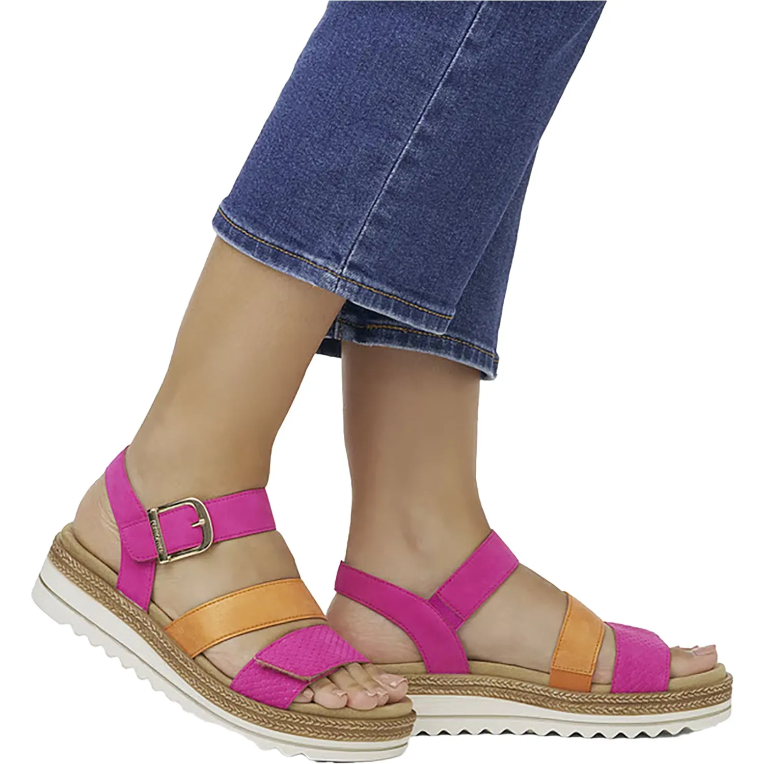 Women's Remonte D0Q55-31 Magenta/Orange Synthetic