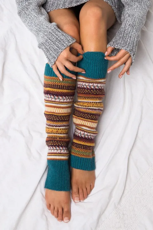 Yummy Thick Cozy Taupe Knitted Leg Warmers