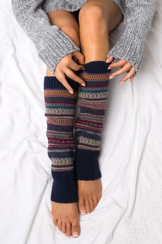 Yummy Thick Cozy Taupe Knitted Leg Warmers