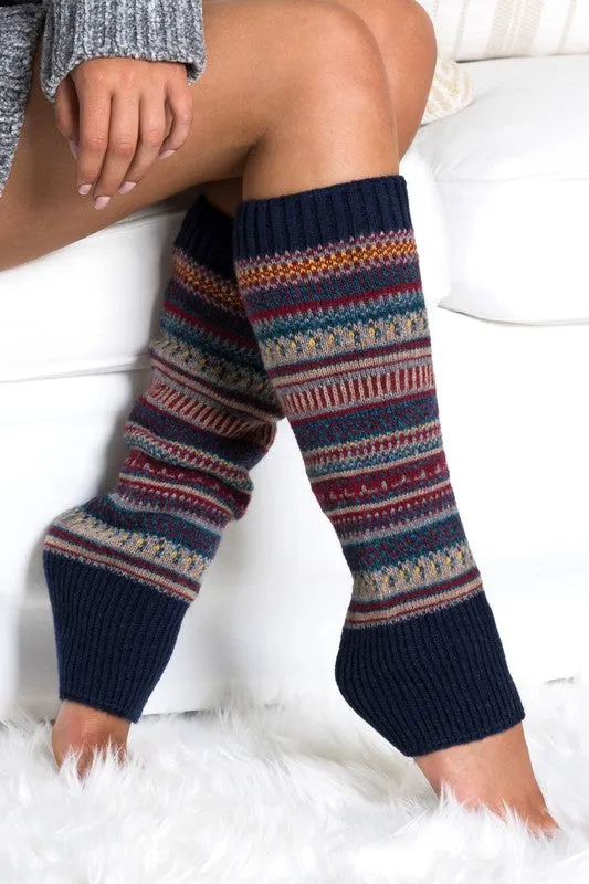 Yummy Thick Cozy Taupe Knitted Leg Warmers