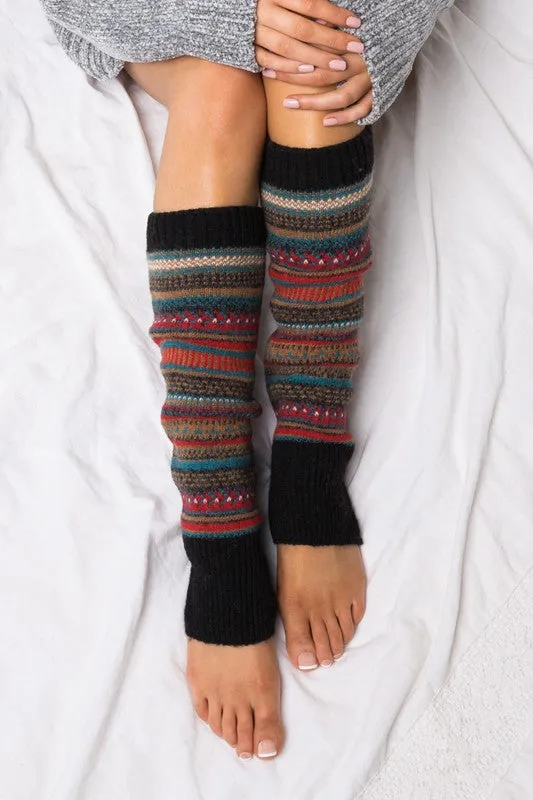 Yummy Thick Cozy Taupe Knitted Leg Warmers