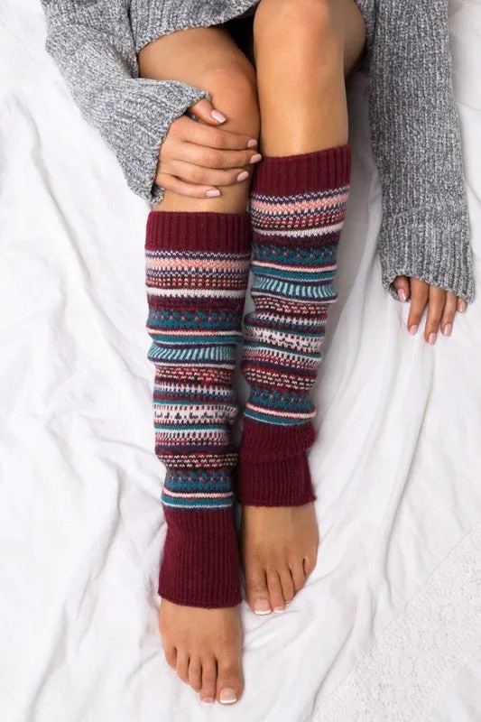 Yummy Thick Cozy Taupe Knitted Leg Warmers