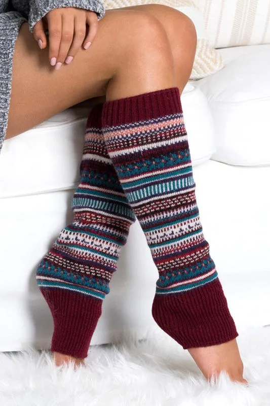 Yummy Thick Cozy Taupe Knitted Leg Warmers