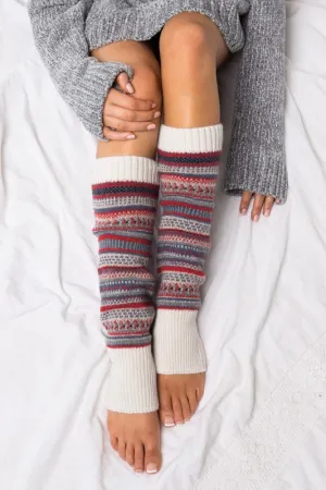 Yummy Thick Cozy Taupe Knitted Leg Warmers
