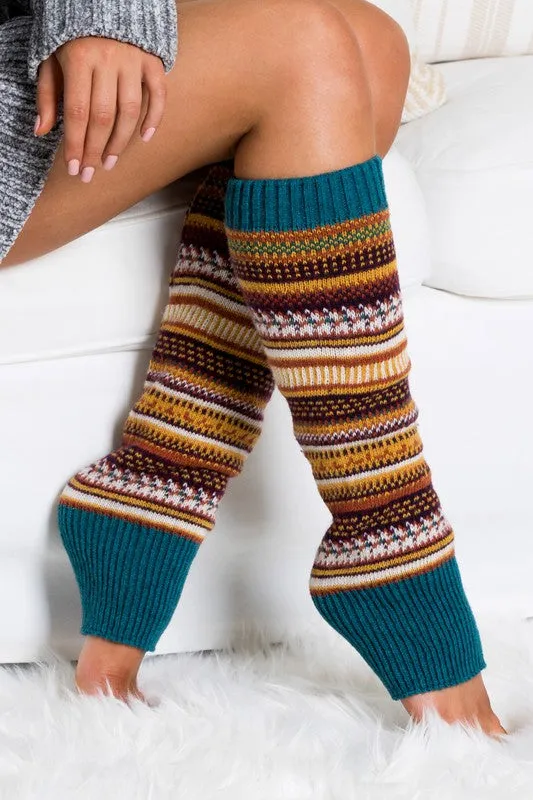 Yummy Thick Cozy Taupe Knitted Leg Warmers